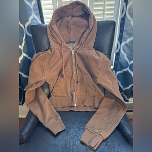 Brandy Melville Crystal Zip Up Hoodie